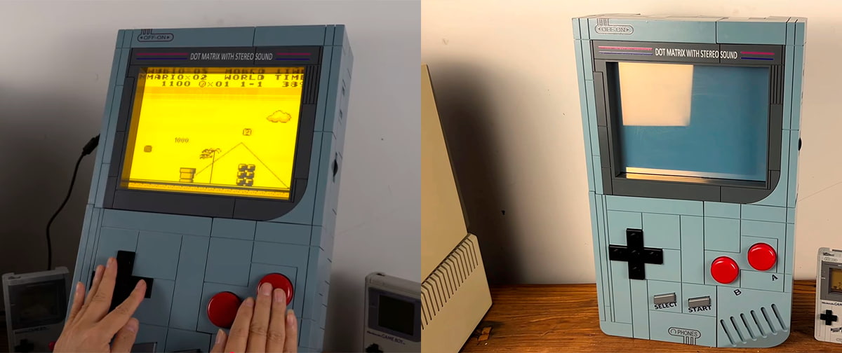Ele construiu um “Game Boy gigante” que brilha como uma TV antiga