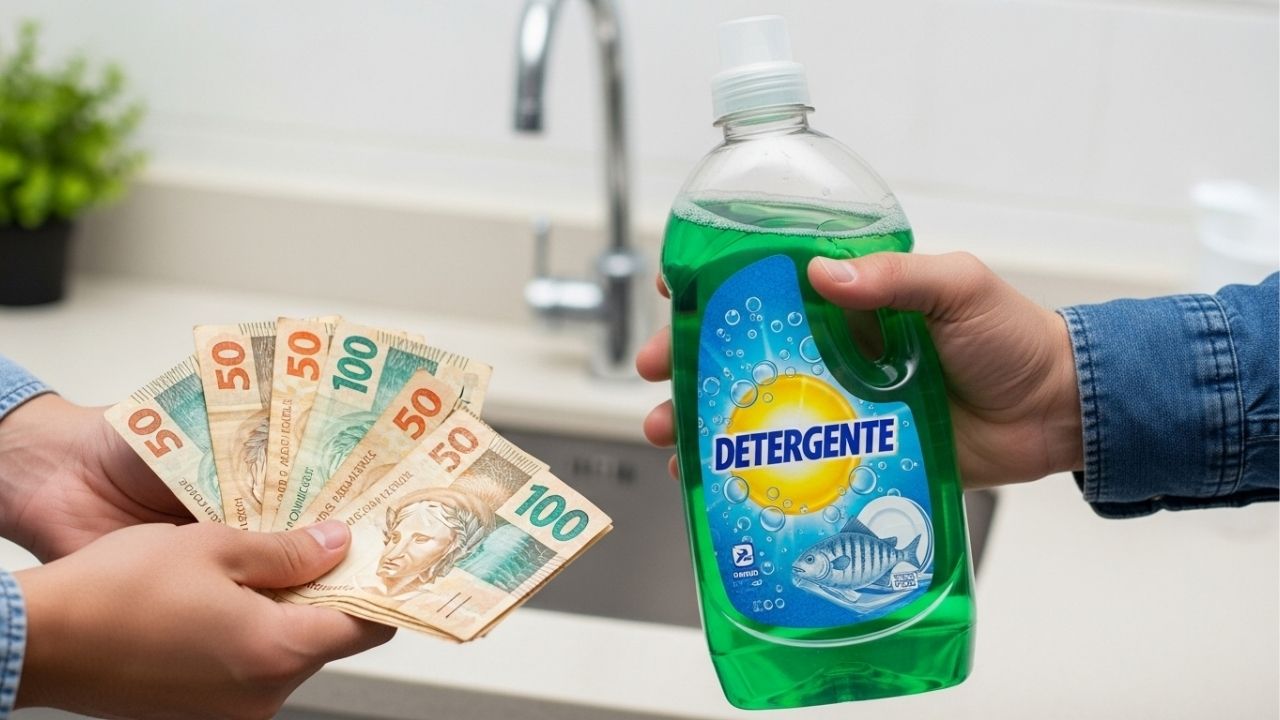 Como fazer o detergente render 3 vezes mais e economizar até R$ 130 por ano, evitando desperdício e pesando menos o seu bolso