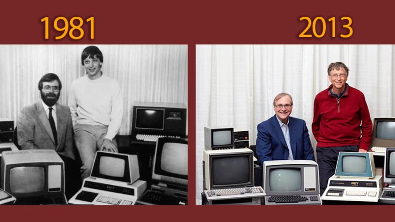O dia em que Bill Gates e Paul Allen recriaram a foto mais icônica da história da Microsoft