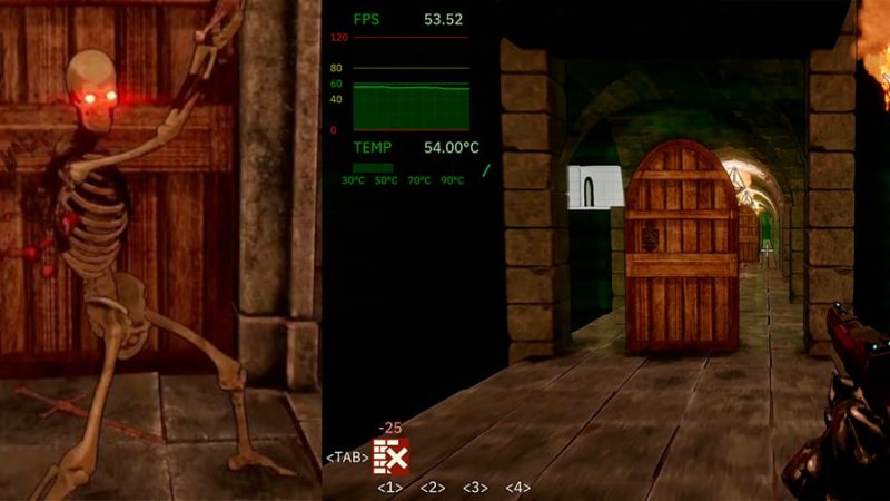 O jogo onde cada tiro que você leva faz a taxa de quadros cair