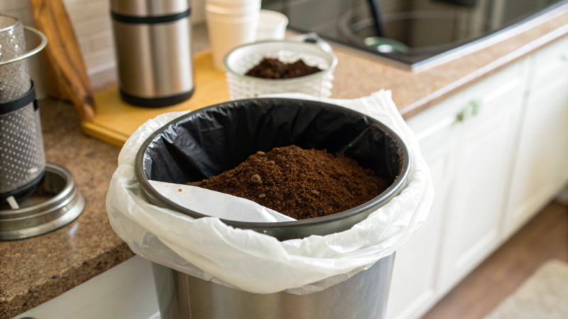 Como eliminar o mau cheiro de lixo da sua cozinha usando café usado no dia a dia