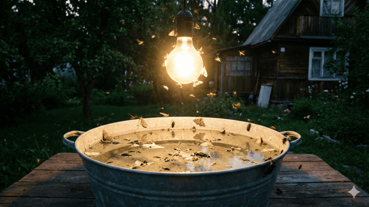 Esse truque com água sob a luz ajuda a reduzir cupins alados após a chuva