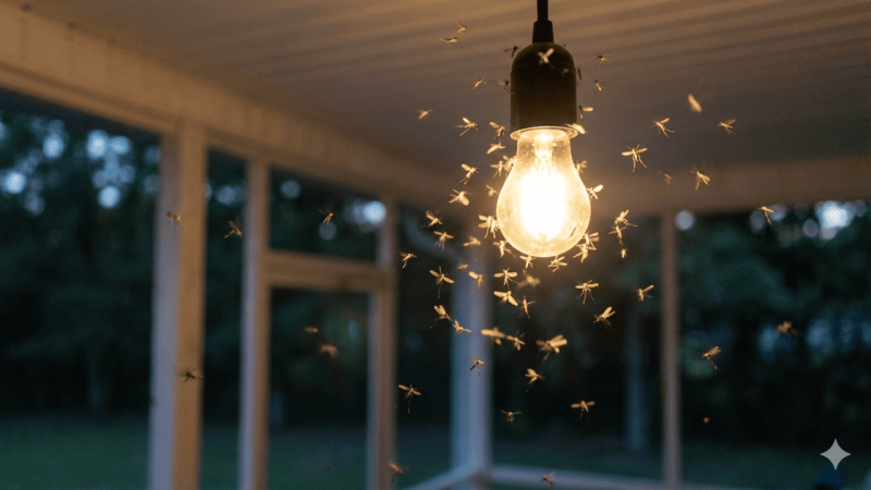Iluminação anti-insetos: como escolher a lâmpada certa para sua varanda e acabar com as mariposas