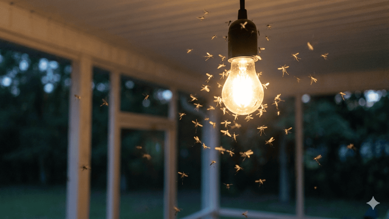 Iluminação anti-insetos: como escolher a lâmpada certa para sua varanda e acabar com as mariposas