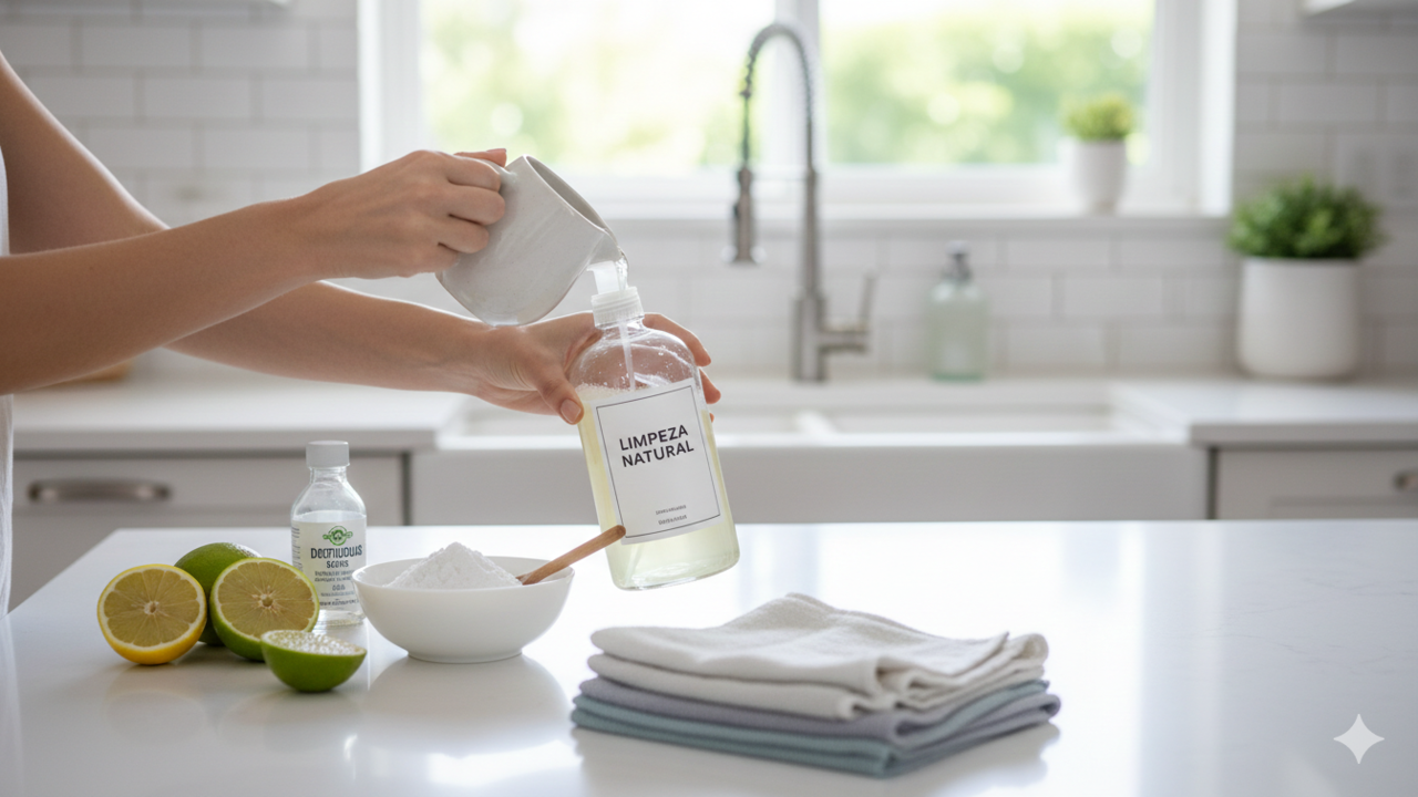 Misturinha caseira substitui 3 produtos de limpeza e reduz gastos em até 70%