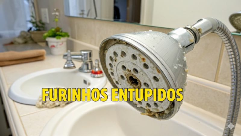 Nem desentupidor, nem produto químico: como limpar seu chuveiro entupido de forma fácil