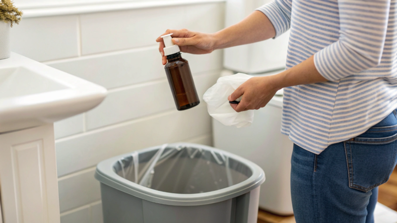 Sacos plásticos e bicarbonato: como essas mudanças deixam o lixo do banheiro sem cheiro