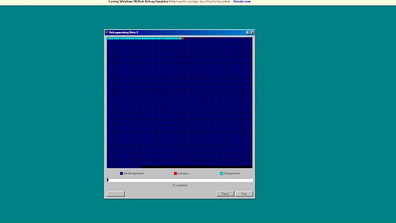 Simulador traz de volta a experiência de desfragmentar um disco no Windows 98