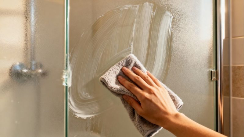 Só 1 ingrediente da cozinha e o box do banheiro fica transparente de novo, sem esforço pesado