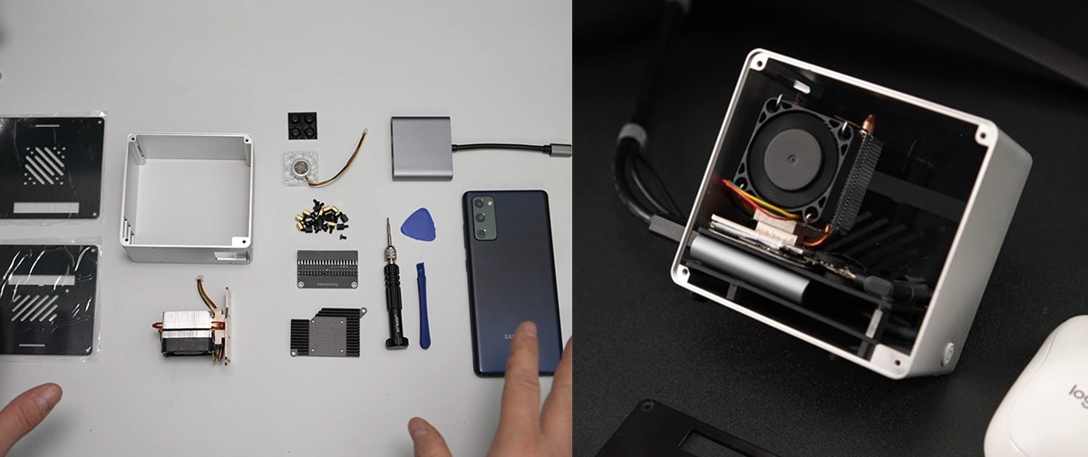 Youtuber transforma Galaxy S20 FE com tela trincada num mini-PC