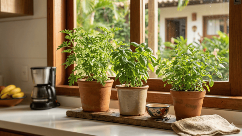 As 3 plantas poderosas que funcionam como um escudo natural contra mosquitos e formigas