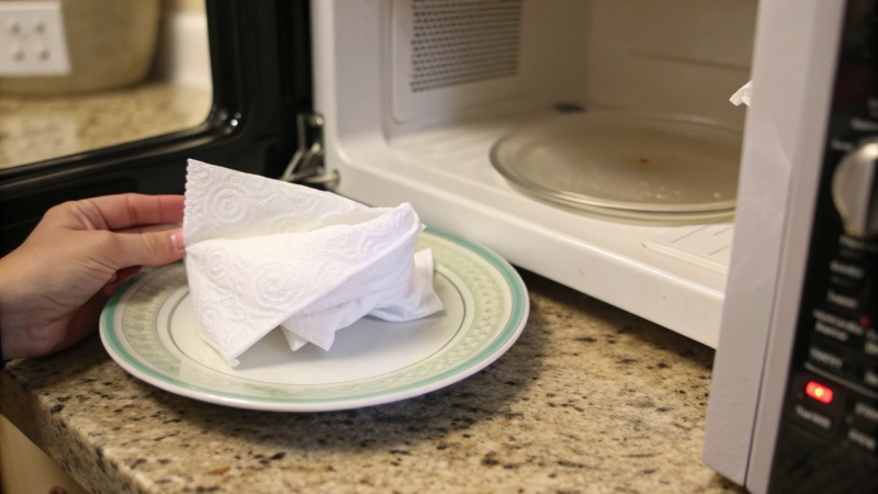 Cheiro de pipoca ou peixe no micro-ondas? Truque com papel toalha que remove em 3 minutos