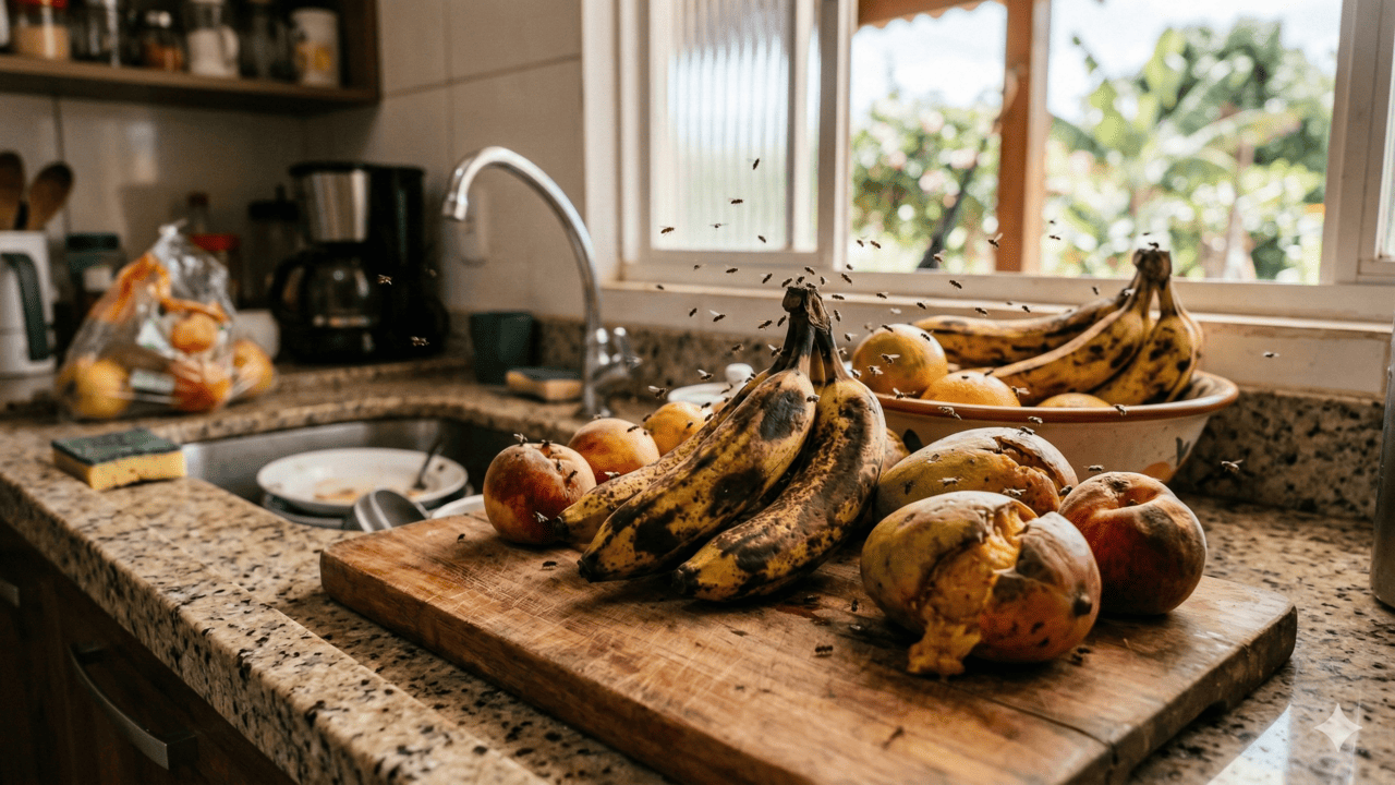 Como acabar com as mosquinhas que surgem do nada na cozinha de verão