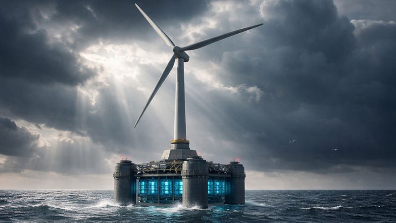 Empresa propõe colocar servidores de IA dentro de turbinas eólicas no oceano para resfriamento natural