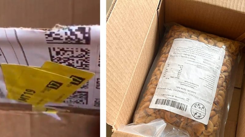 Mulher compra iPhone 16 e recebe pacote de castanha de caju