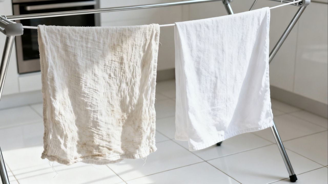 O que significa quando o pano de prato fica encardido rapidamente mesmo sendo trocado todos os dias na cozinha