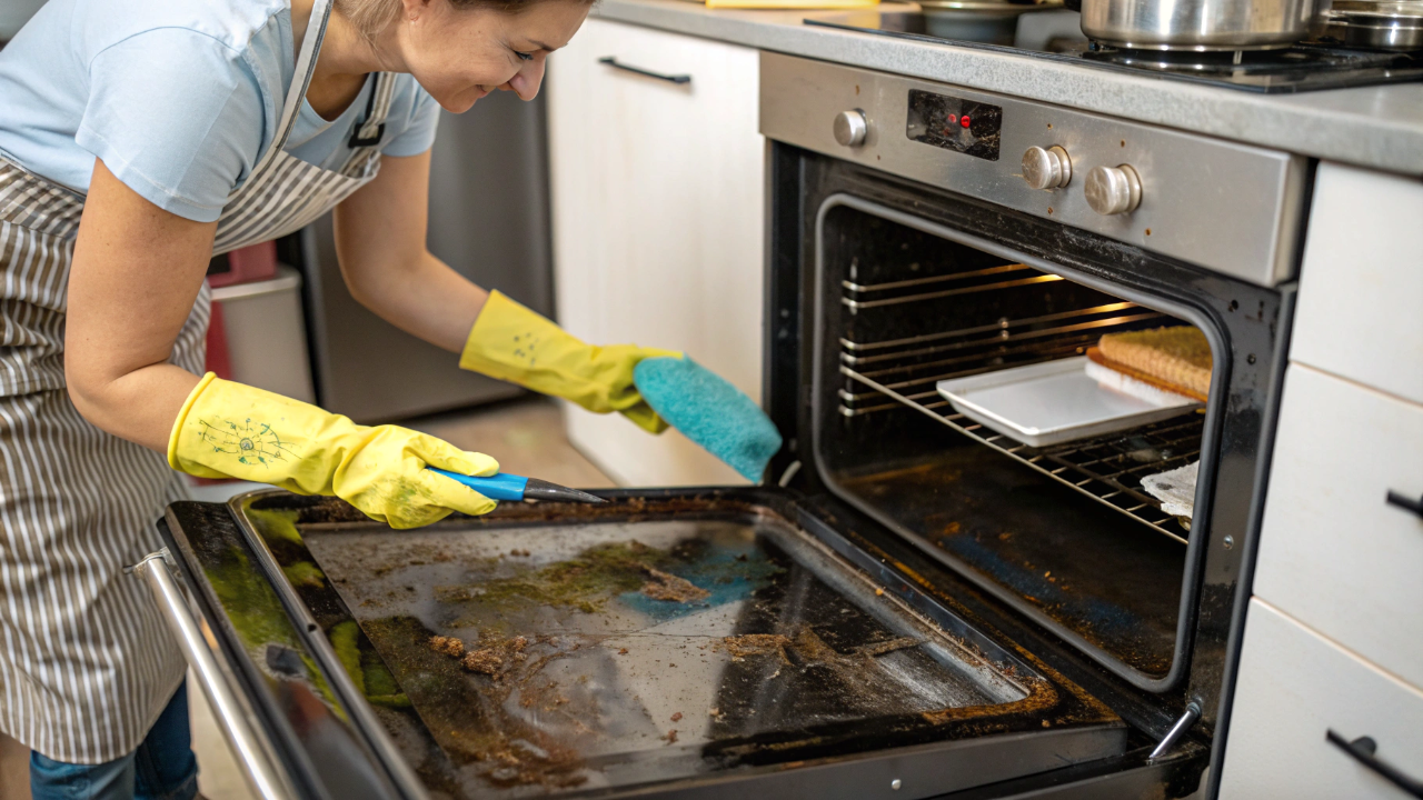 Seu forno está com sujeira encrostada? A receitinha de derrete gordura natural remove sem produtos químicos
