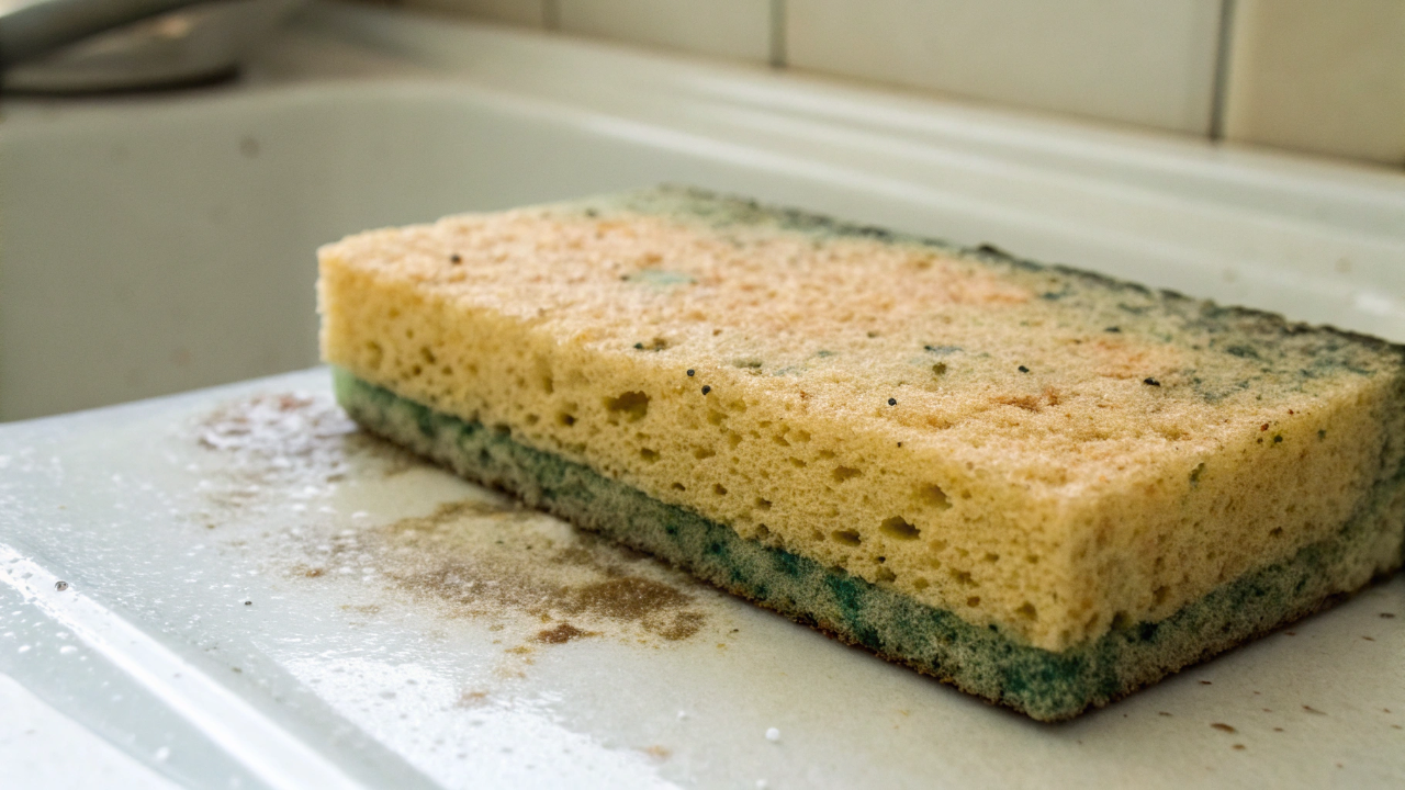 Você está usando a esponja de cozinha por tempo demais, e isso é perigoso para sua saúde