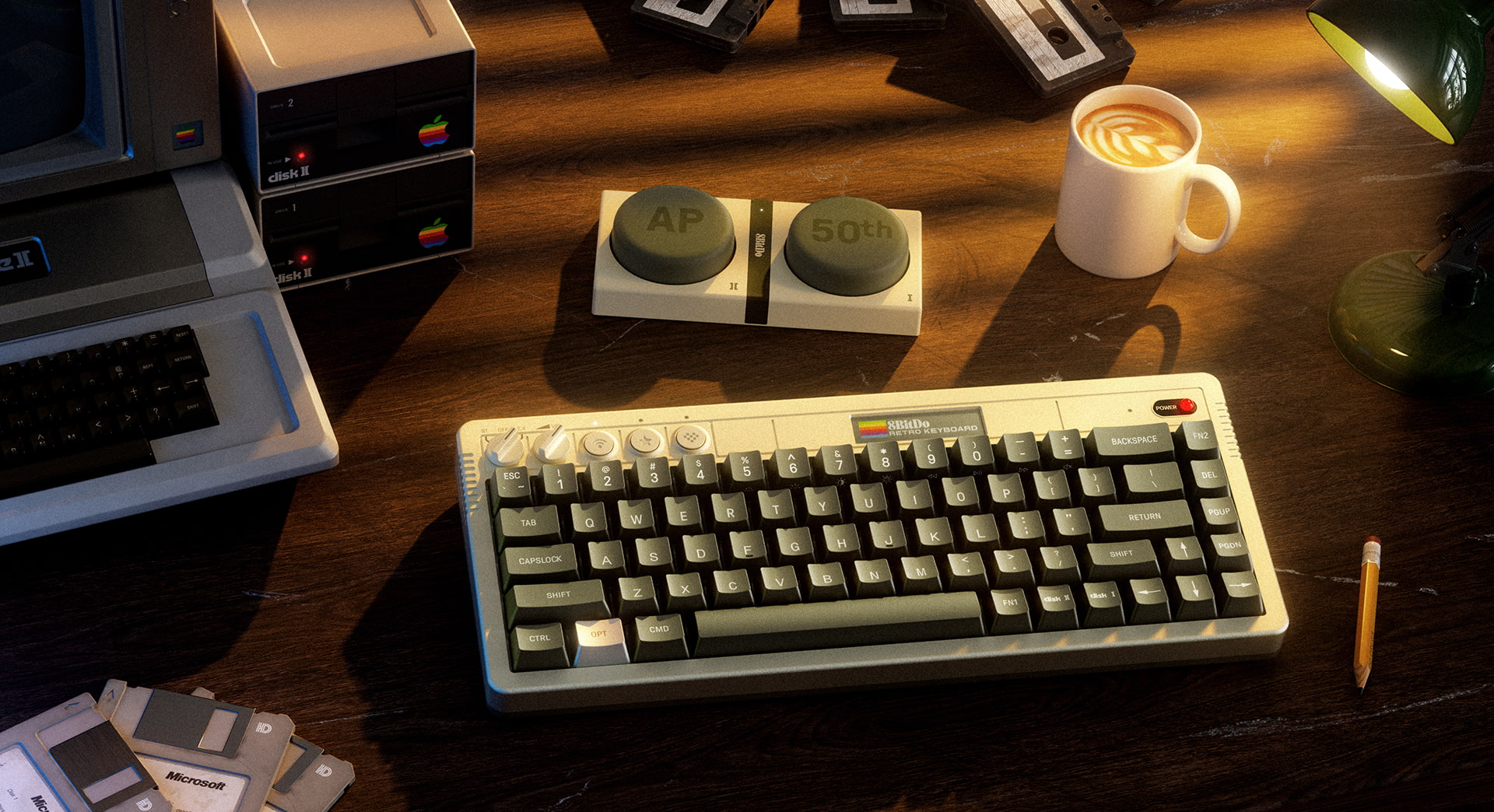 8BitDo anuncia teclado inspirado no icônico Apple II