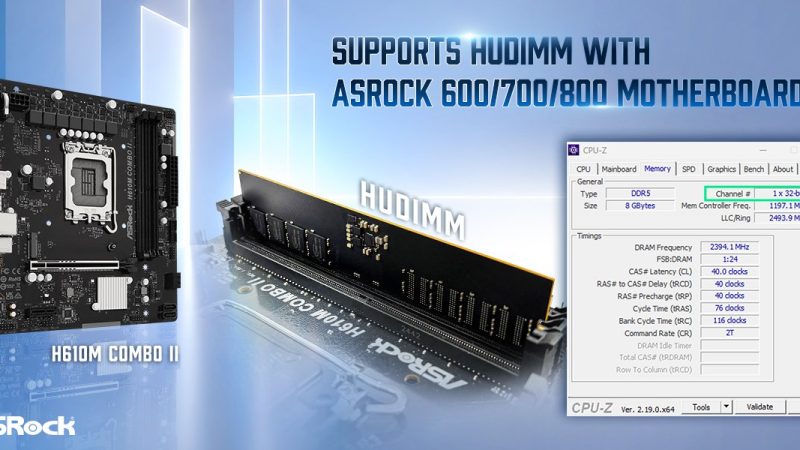 ASRock inventa “meio módulo” de memória DDR5 para combater alta de preços