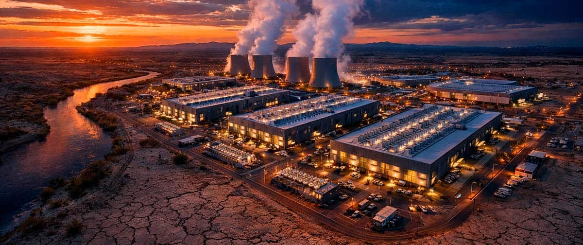 Amazon, Google e Microsoft consumiram quase 1 trilhão de litros de água em data centers em 2025, e acionistas cobram explicações