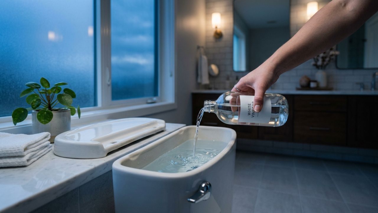 Colocar vinagre branco na caixa acoplada à noite: para que serve e como seu banheiro fica pela manhã