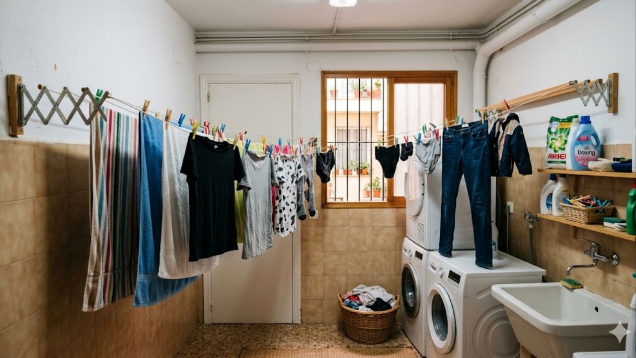 O que acontece com a roupa quando você deixa ela secando dentro de casa sem ventilação?