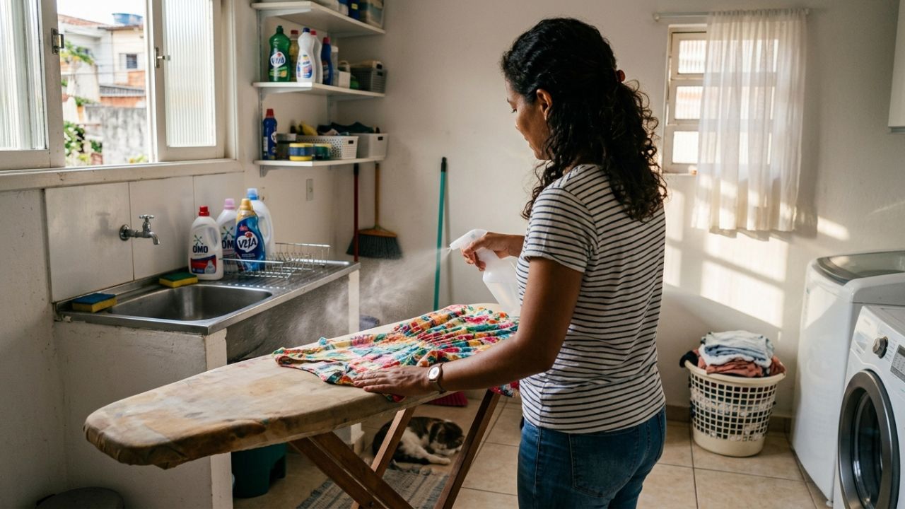 Borrifar água com amaciante e álcool nas roupas antes de passar: para que serve e como o tecido fica mais macio