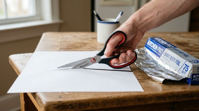 Como afiar uma tesoura cega em 30 segundos, faça a lâmina voltar a cortar perfeitamente usando apenas um item que você tem em casa