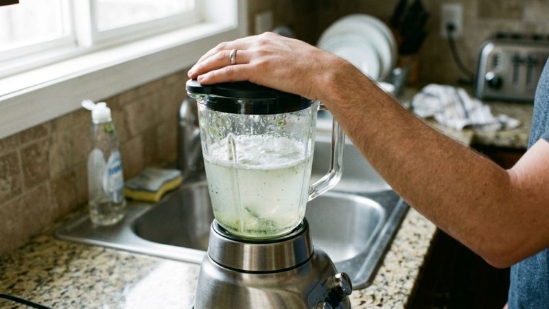 Como limpar o copo do liquidificador sujo em apenas 30 segundos: o truque fácil de bater água morna com algumas gotas de detergente que sempre funciona