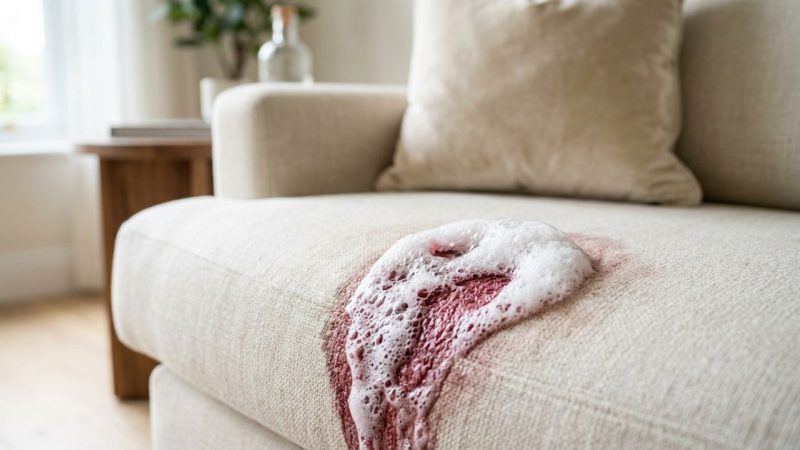 Como tirar mancha de vinho tinto do sofá claro: o truque fácil de misturar bicarbonato com vinagre que sempre funciona