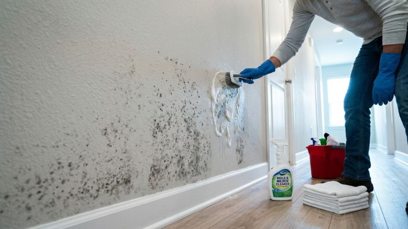 Como tirar mofo escuro das paredes no inverno: o truque fácil da solução borrifada de água sanitária e água que sempre funciona