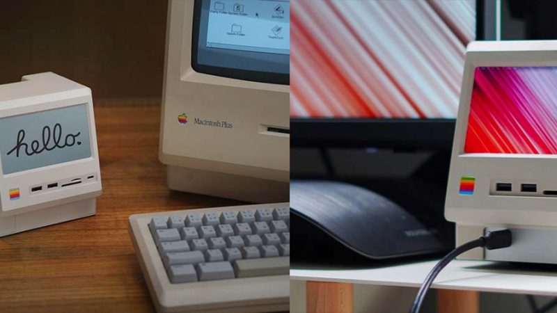Esse dock para o Mac Mini tem tela de 5 polegadas e design do Macintosh de 1984