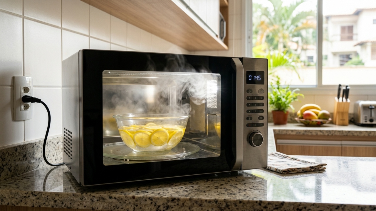 Fazendo o microondas girar por três minutos com uma tigela de água e fatias de limão: para que serve e por que eles recomendam