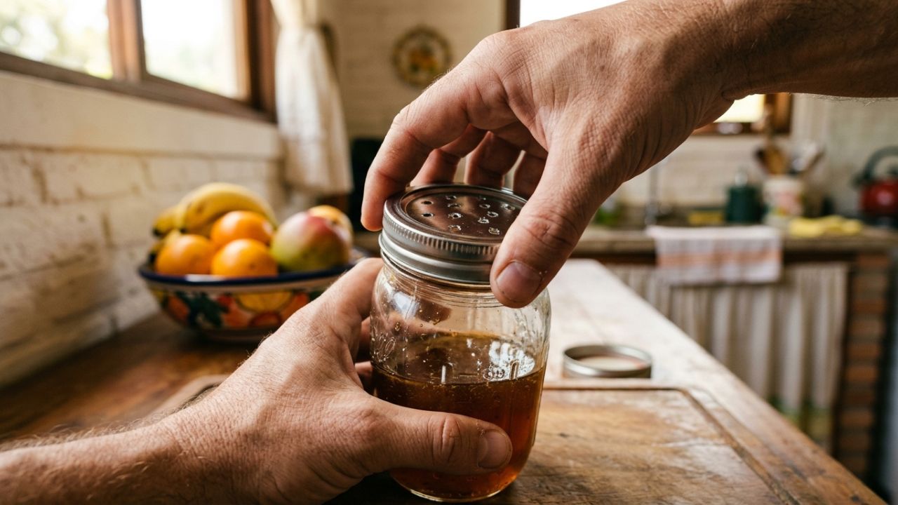 Fazendo pequenos furos em uma tampa de pote e enchendo com vinagre de maçã e detergente: para que serve e por que eles recomendam