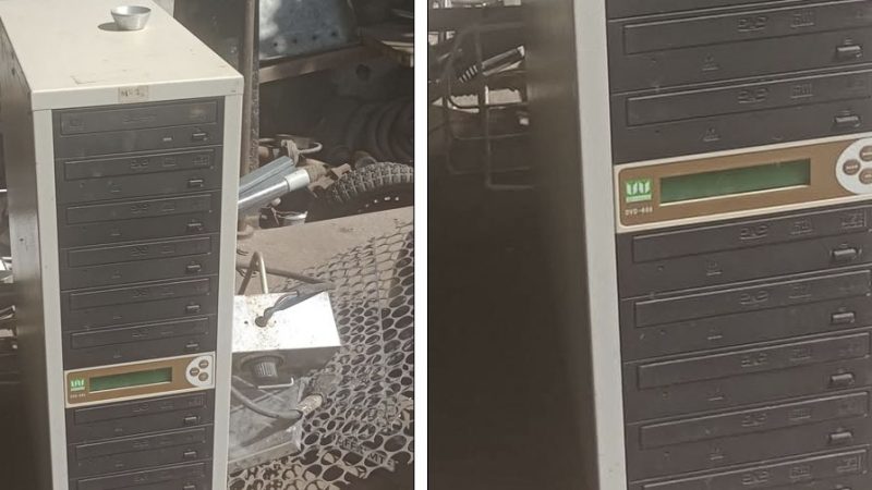Homem encontra gabinete cheio de gravadores de DVD em sucata e relembra era de ouro da pirataria nos anos 2000