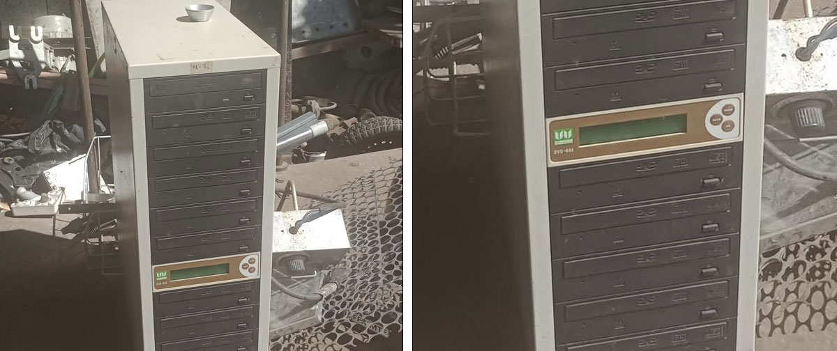 Homem encontra gabinete cheio de gravadores de DVD em sucata e relembra era de ouro da pirataria nos anos 2000