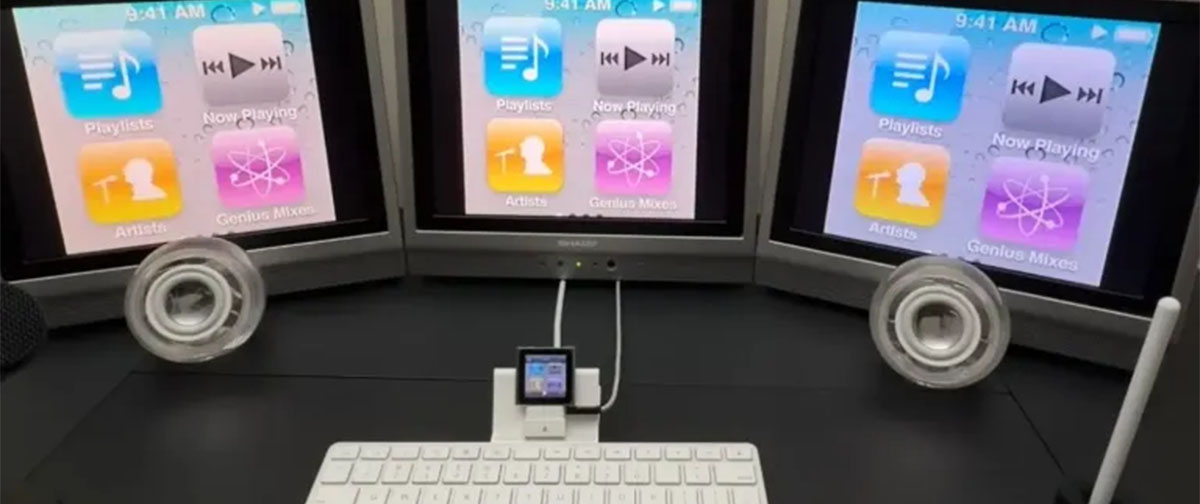 Homem mostra como conseguiu fazer o iPod Nano transmitir vídeo para três monitores