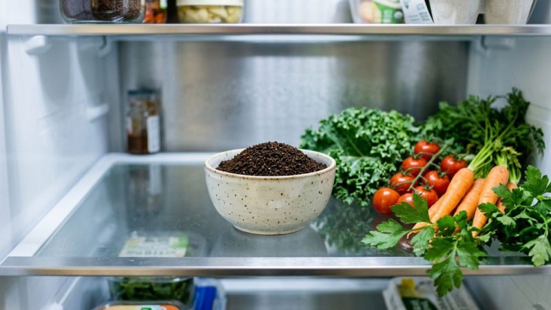 Mantendo um pote aberto com pó de café seco nas prateleiras do fundo da geladeira: para que serve e por que eles recomendam