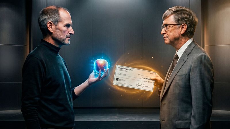 Steve Jobs teve que pedir dinheiro ao Bill Gates para salvar a Apple da falência; a história do investimento que mudou os rumos do mundo
