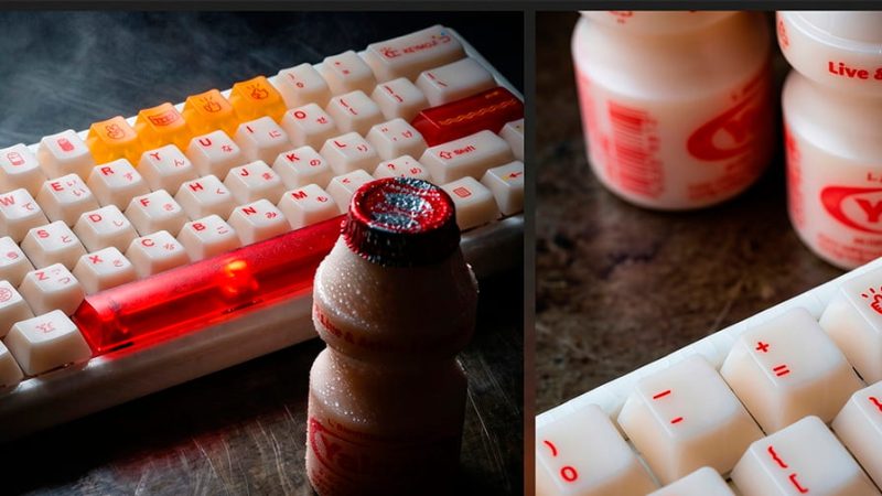 a garrafinha de Yakult da sua infância virou teclado mecânico