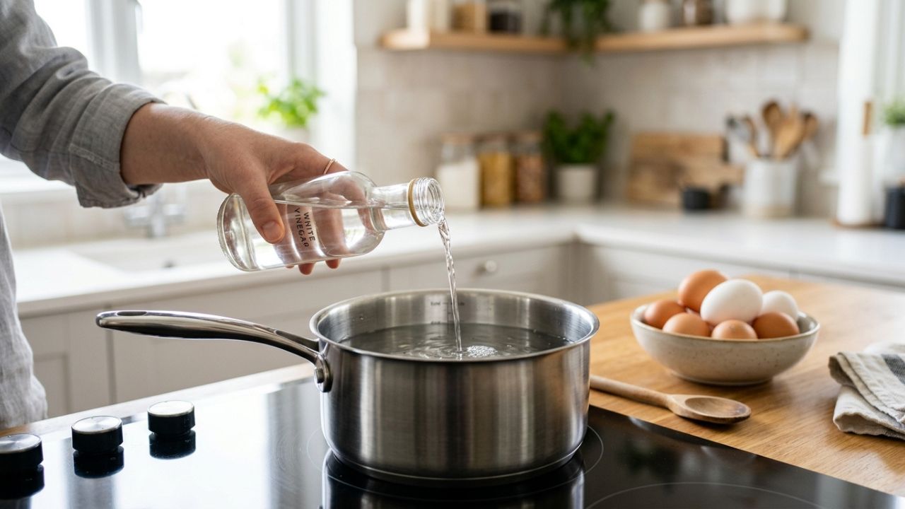 Colocar algumas gotas de vinagre na água antes de colocar os ovos para ferver: para que serve e por que você deve fazer isso para impedir que a casca rache e a clara vaze