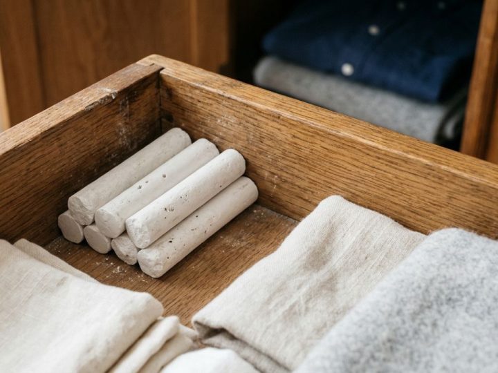 Colocar pedaços de giz escolar branco nos cantos do guarda-roupa: para que serve e por que você deve fazer isso para sugar a umidade do móvel
