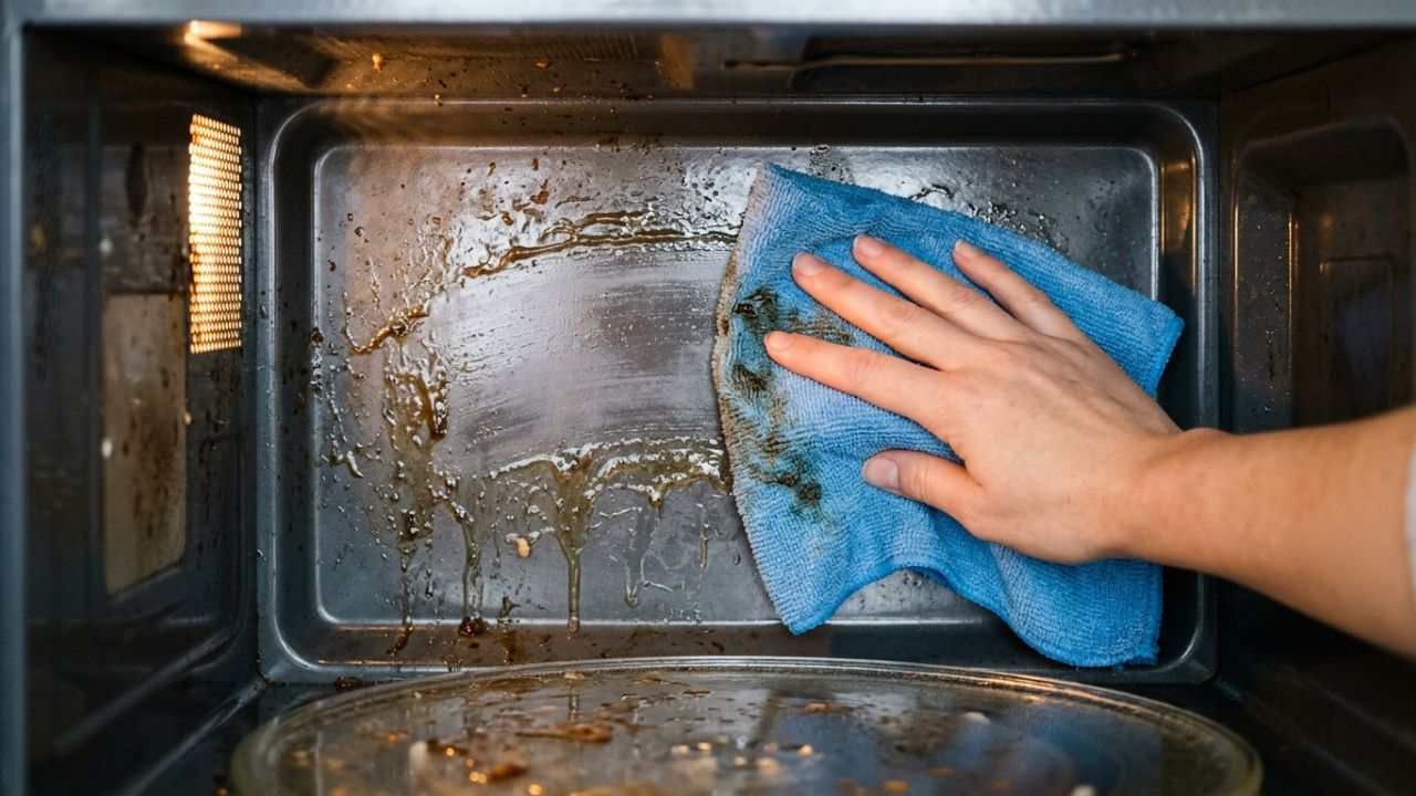 Como amolecer sujeira incrustada e limpar o forno micro-ondas por dentro: o truque fácil de aquecer água com rodelas de limão por três minutos