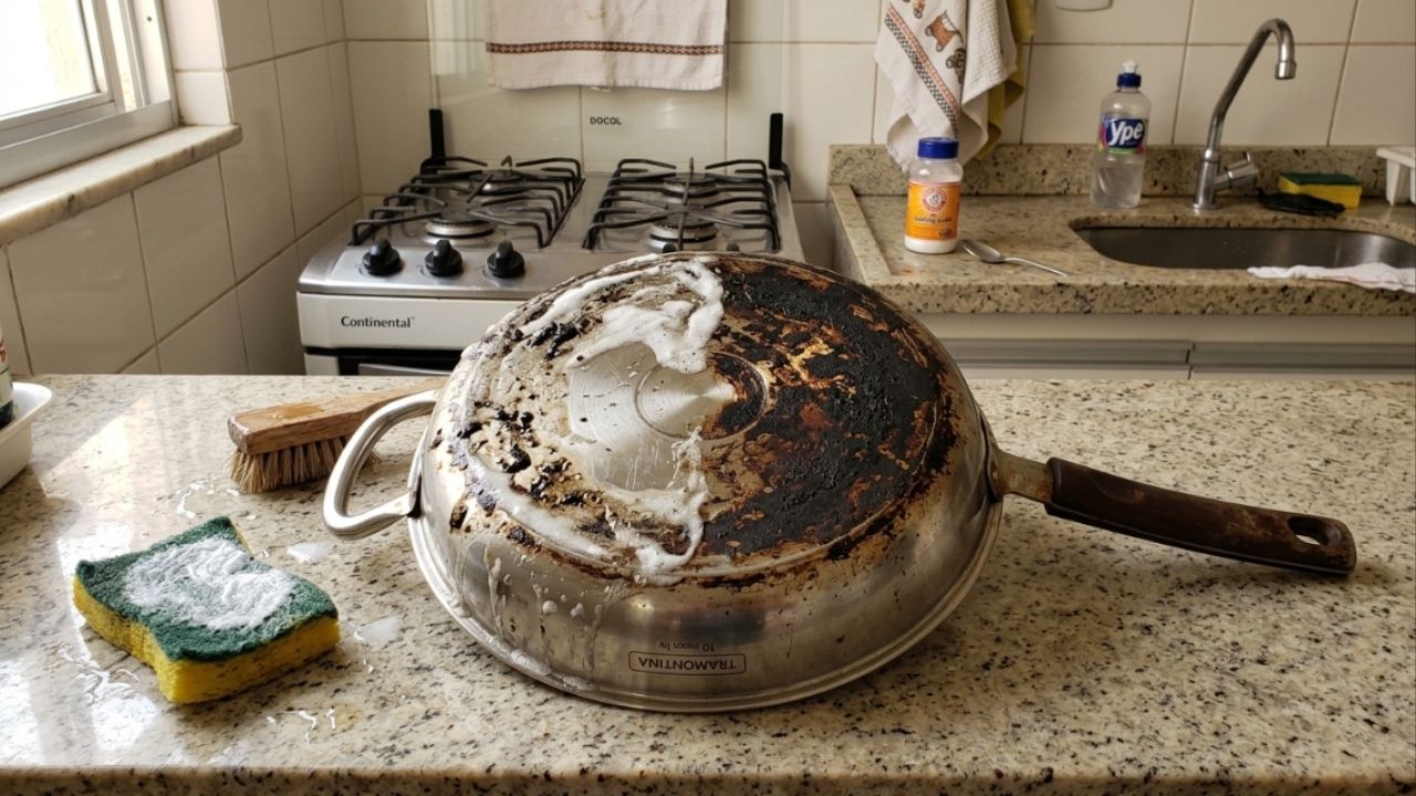 Como desencardir o fundo queimado das panelas de inox sem esforço: o truque fácil que sempre funciona