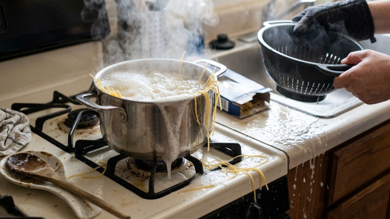 Como evitar que a água do macarrão ferva e transborde sujando o fogão todo: o truque fácil de atravessar uma colher de pau em cima da panela que sempre funciona