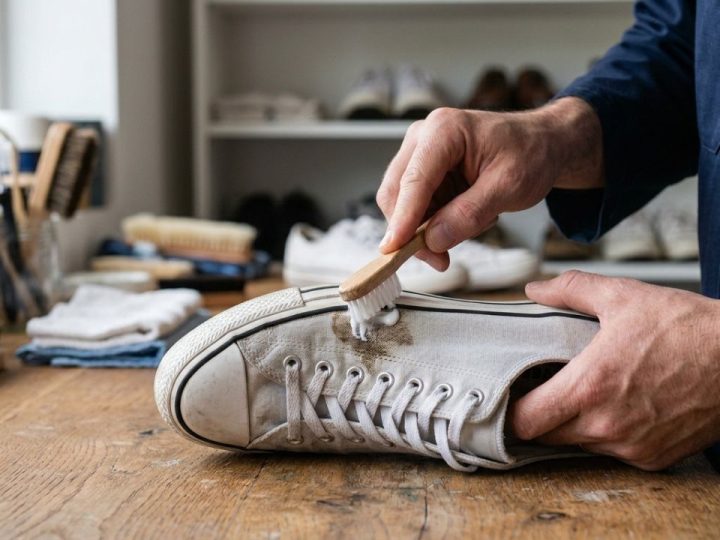 Como limpar e clarear tênis branco de tecido sem deixar manchas amareladas: o truque fácil de esfregar pasta de dente branca que sempre funciona
