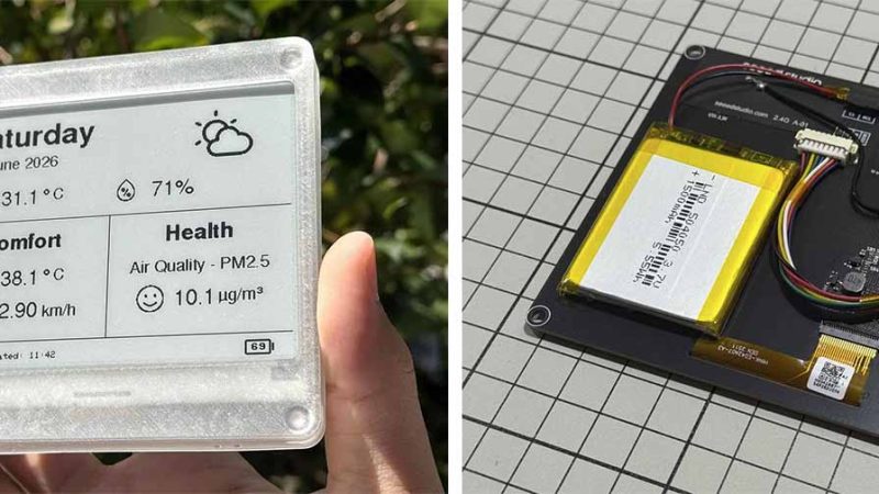 Desenvolvedor cria mini estação meteorológica com ESP32 e estima mais de 500 dias de bateria