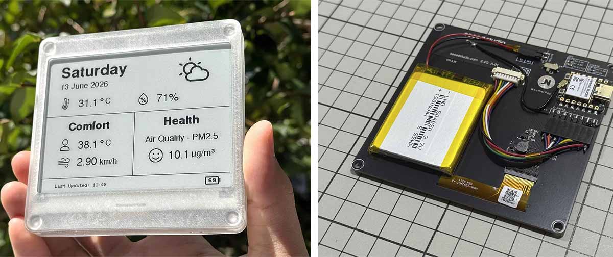 Desenvolvedor cria mini estação meteorológica com ESP32 e estima mais de 500 dias de bateria