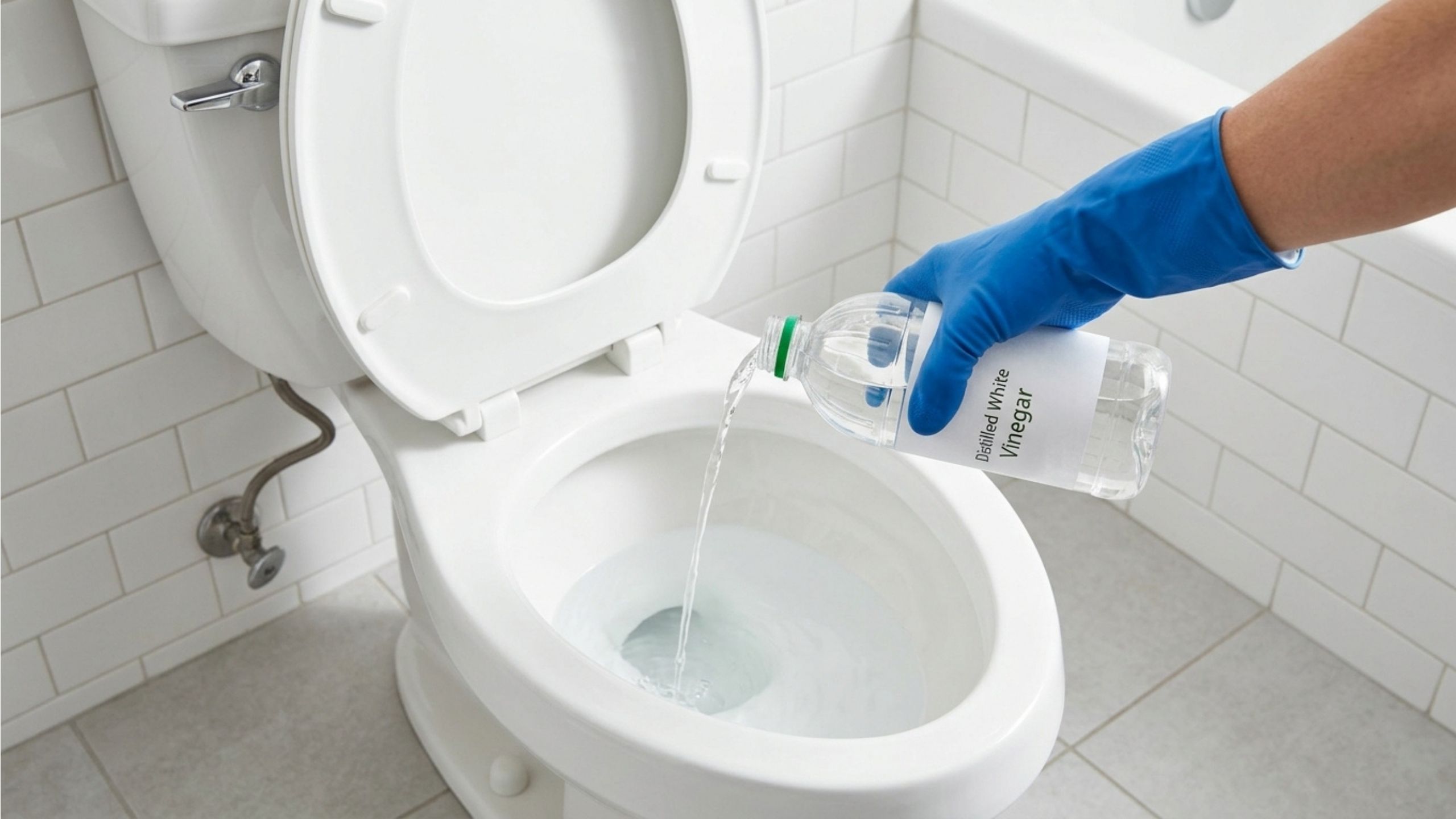 O que acontece se você despejar vinagre no vaso sanitário e deixar durante a noite? O que acontecerá pela manhã?